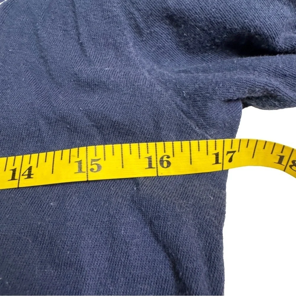 Abercrombie & Fitch Blue Long Sleeve Top Tee Shirt Size Medium Mirrored Graphic - Picture 7 of 11
